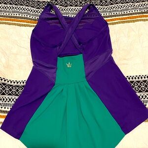 NWOT CROWNED ATHLETICS SPANDEX MULTI COLORED TANK